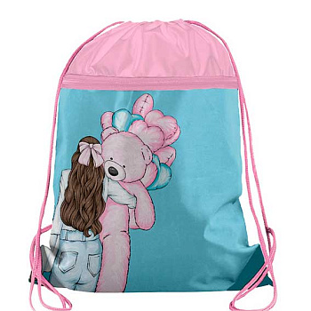 Сумка д/обуви КОКОС 36*44см "Pink Bear" МО-26-2/230558 1отд.,карман