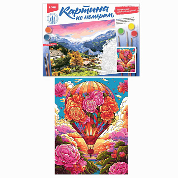 Картина по номер.на картоне (28,5*38см) Цветочный шар Кпн-349 (Колорит)