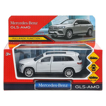 Машина Технопарк металл. MERCEDES-BENZ gls class amg (12см) дв,баг,ин,серебряный в/к GLS-12-SR