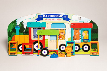 Пазл Паровозик (22эл,30х14см) АПЛ335