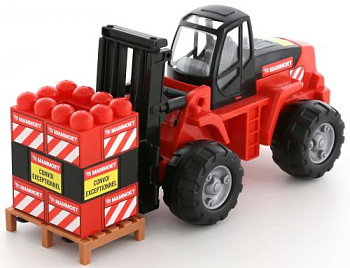Автомобиль Mammoet автокар+конструктор (15эл) (49х37х43см) в/сет 62734 (Полесье)
