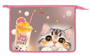 Папка д/тетрадей А4 ХАТ "Juice Story" 03047 1отд.,пласт.,на молн.