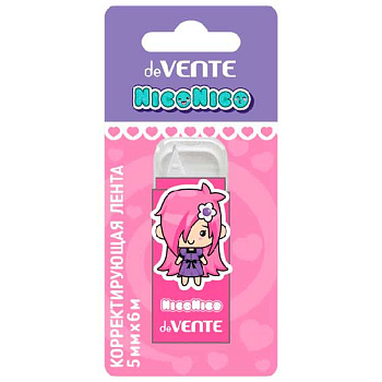 Коррект. лента deVENTE 5мм* 6м "NicoNico:-)" 4062328 розов.непрозр.корп.,фрон.ап 4062328