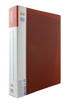 Папка с вкладышами/ 80 deVENTE А4 "Daily" 3106400 красная 800мкм фактура "песок"
