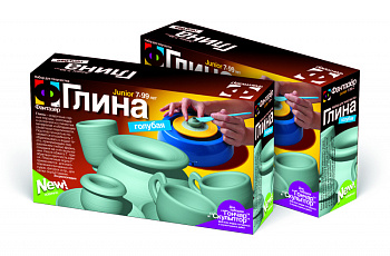 Глина д/лепки Гончар голубая 217011 (Фантазер)