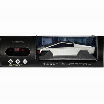Машина Технопарк на РУ Tesla Cybertruck серебристый (24,5см) свет,аккум,в/к ELPICK-24L-GY