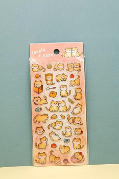 Наклейки Lovely and cute cats, pink YT96