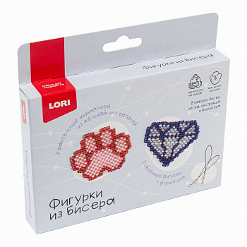 Фигурки из бисера. Брелоки Алмаз, лапка Бис-106 (Колорит)