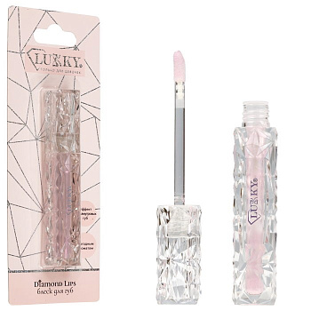 Lukky Diamond Lips Блеск д/губ (эффект перл.губ,с ягодн.аром,нежно-роз.жемчуг) блистер Т26498
