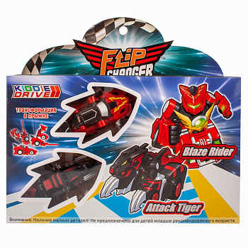 KiddieDrive Машинка трансформер Flip Changer Blaze Rider и Attack Tiger 106009