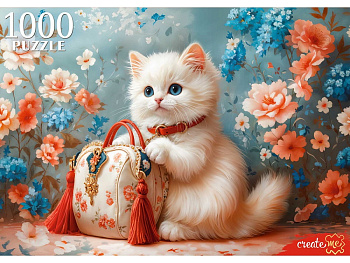 Пазлы (1000эл) Кошка с сумочкой Ф1000-8729