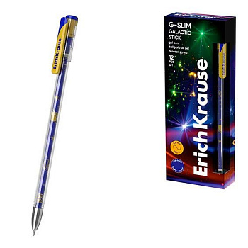 Ручка гелевая EK G-Slim Galactic Stick 63693 синяя,0,5мм