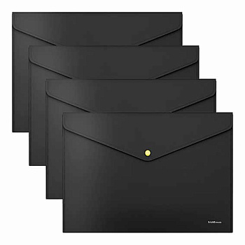 Папка-конверт на кнопке А4 EK "Matt Accent" 55883 с неон.кнопкой.,асс.