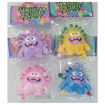 Игрушка антистресс "Монстрик" 4цв. (9*9см) IT111192