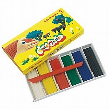 Пластилин  6цв., 90гр. Каляка-Маляка со стеком ПКМ06