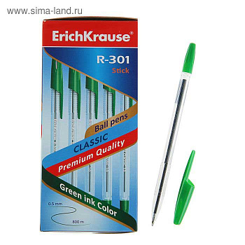 Ручка шар. EK R-301 Classic Strick 43187 зеленый, 1,0мм