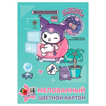 Картон цв. мелов. А4 10л.10цв. CENTRUM "Куроми" 77115 в папке