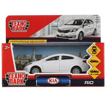 Машина Технопарк металл. Kia Rio белый (12см) откр.дв,инерц,в/к RIO-WT