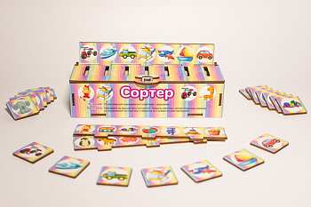 Игра Сортер из дерева (7х20,5х8см)  АПЛ264