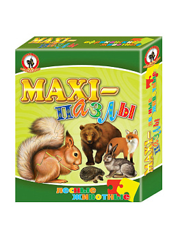 Макси-пазлы (6эл) Лесные животные в/к 02544 (Русс.Стиль)
