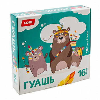 Гуашь Funny Friends (16цв*15мл) Гф-004 (Колорит)
